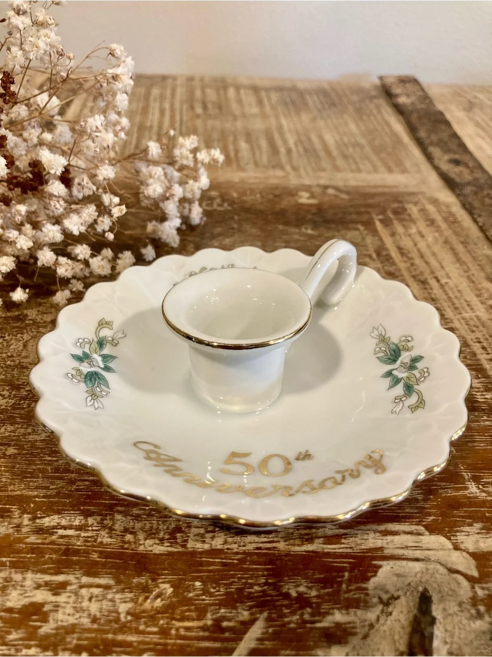 Vintage ceramic candleholder